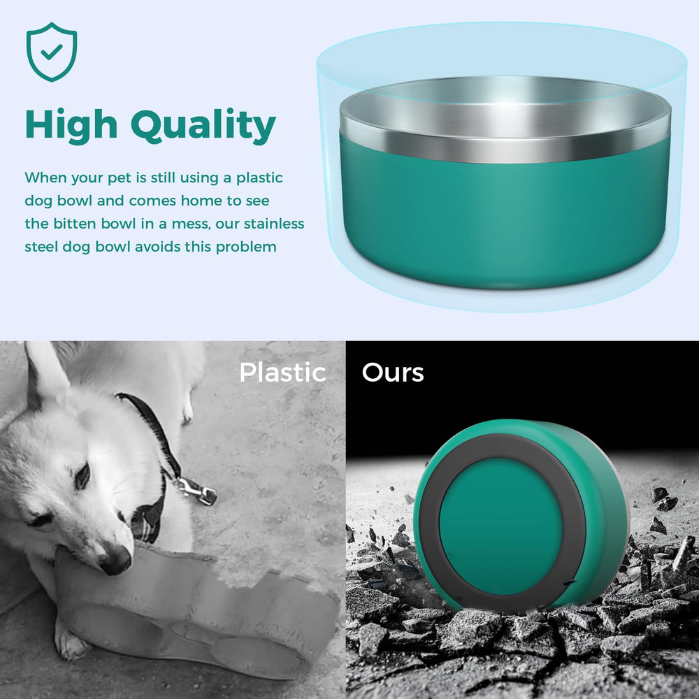 WENBOKMIN 40oz deep green bowl for medium to large dogs
