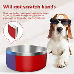 WENBOKMIN dog bowl flat bottom prevents spills during meals