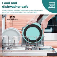 WENBOKMIN dog bowl flat bottom prevents overturning during feeding