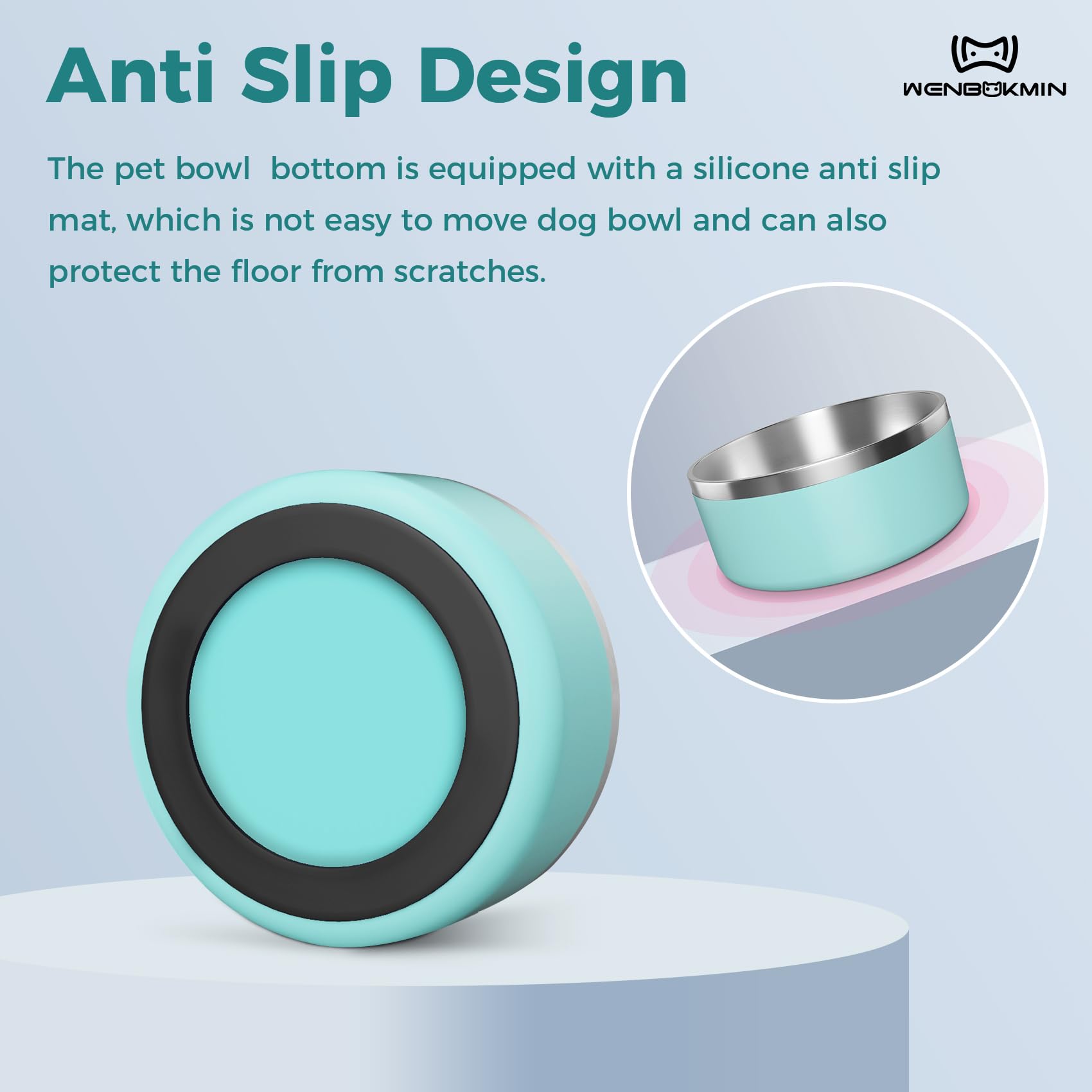 WENBOKMIN dog bowl size options help fit large and small pets