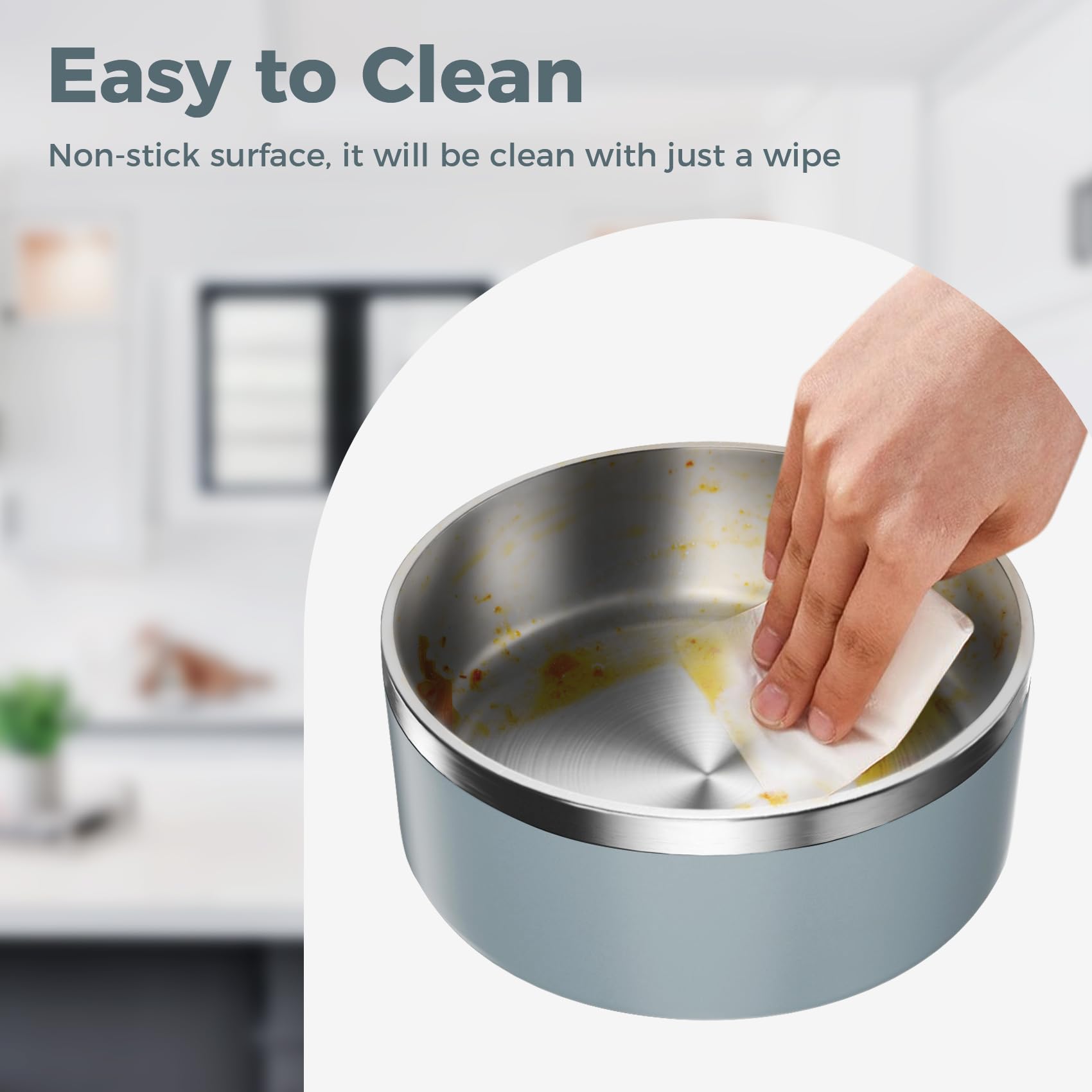 WENBOKMIN easy-clean interior resists sticking for fast maintenance.