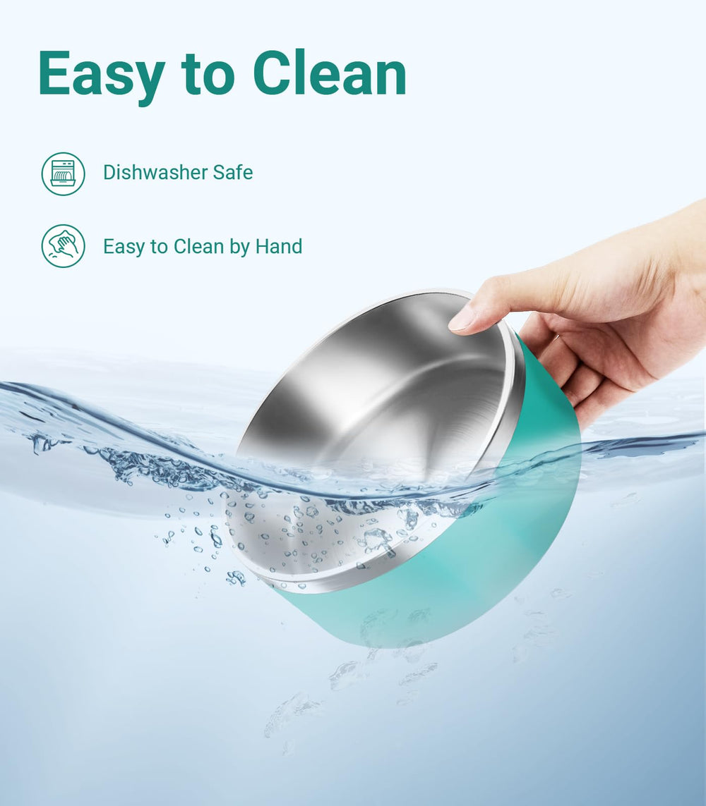 WENBOKMIN easy-clean stainless steel bowl requires minimal effort
