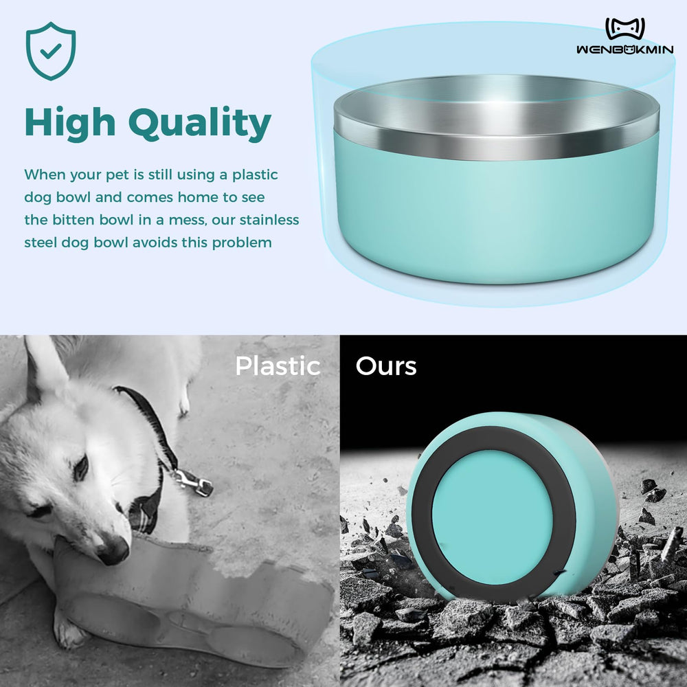 WENBOKMIN dog bowl silicone base protects floors from scratches