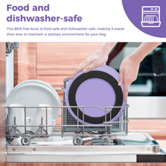 WENBOKMIN non-slip silicone base protects floors during eager eating.