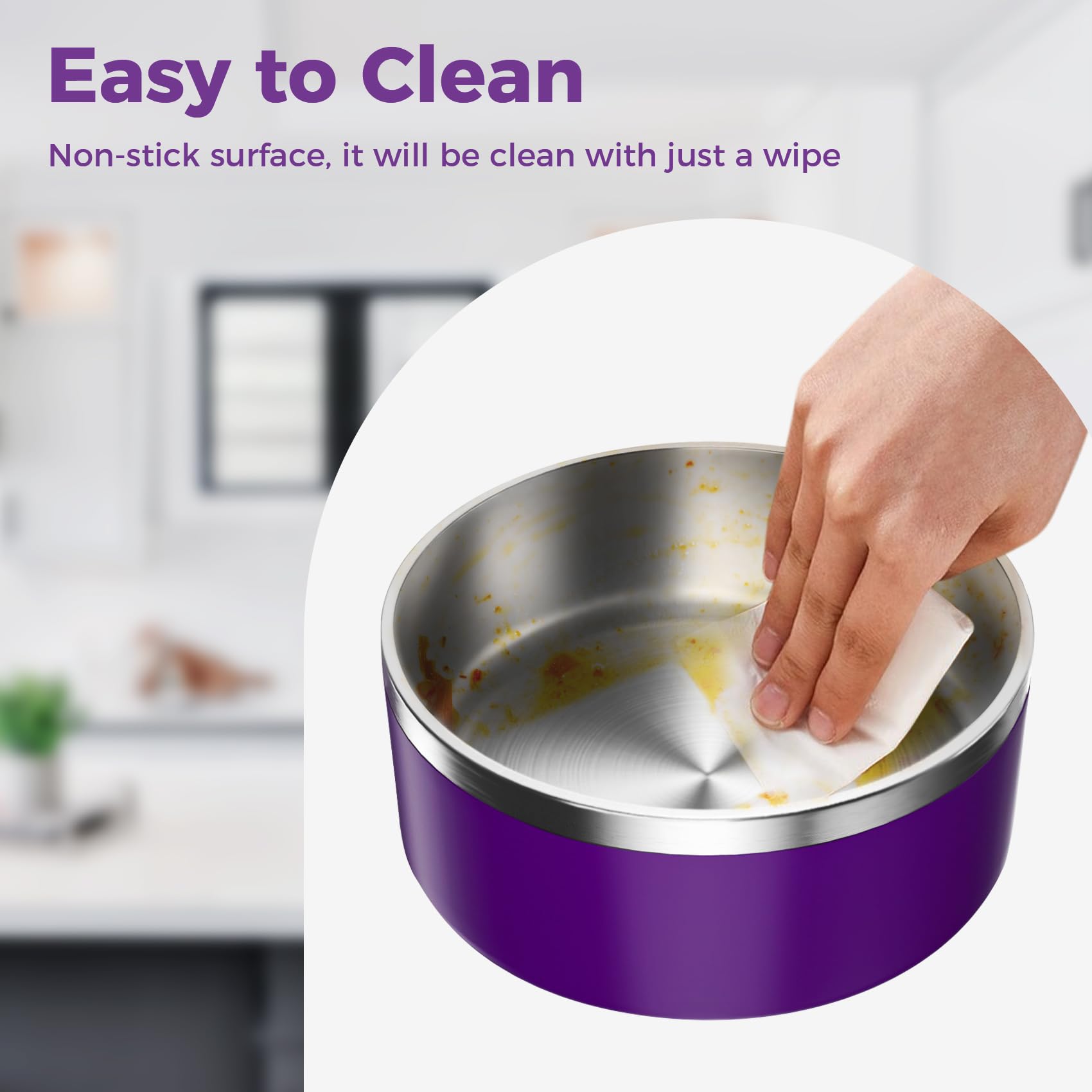 WENBOKMIN silicone non-slip base protects floors and reduces noise.