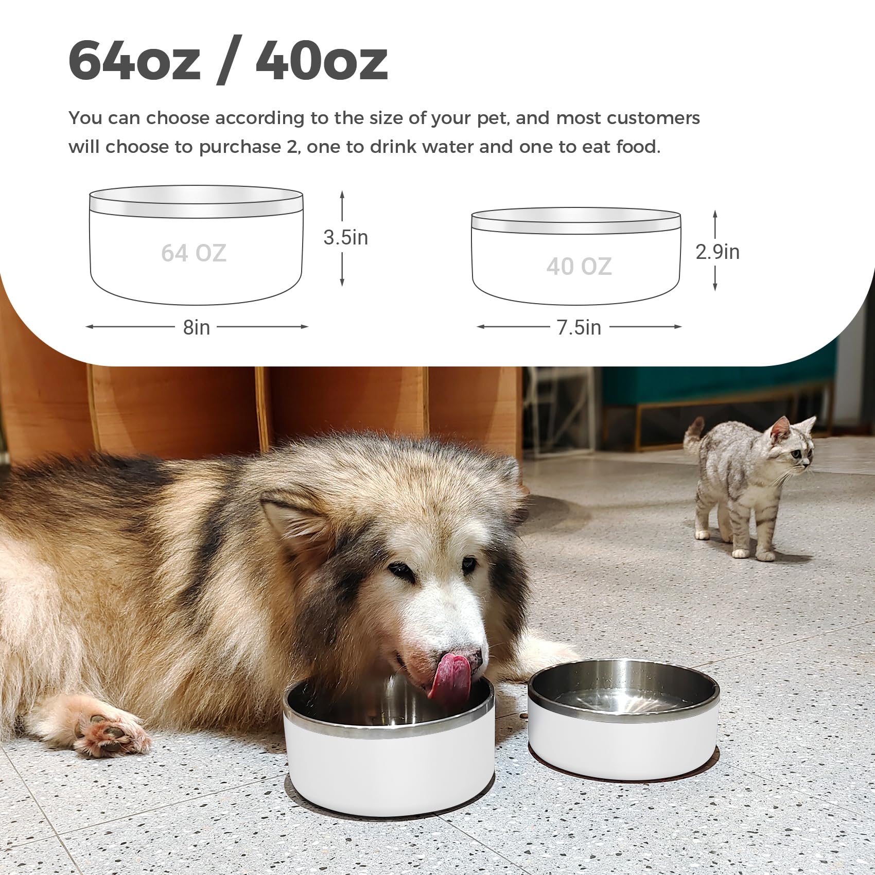 WENBOKMIN stainless steel bowl durable and easy to sanitize