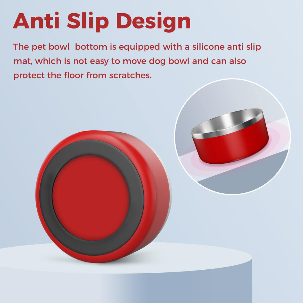 WENBOKMIN 64oz capacity suits water or food portions for larger pets.