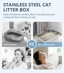 Wenbokmin litter box rounded edges for safe daily use