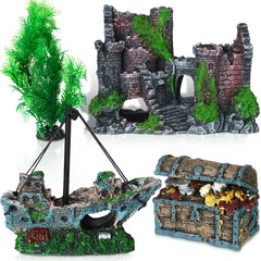 Wenqik castle aquarium decoration creates a striking focal point for your tank.