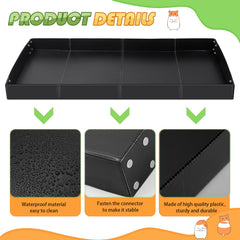 Wenqik easy-clean cage base keeps surfaces tidy and easy to wipe.