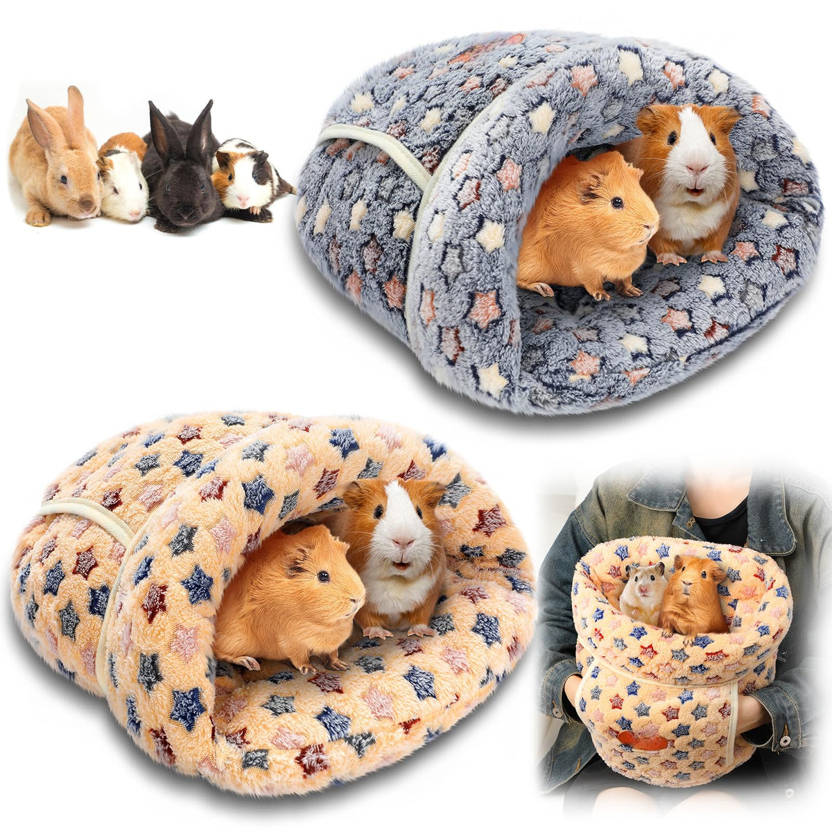 Wenqik blue guinea pig hideout offers cozy shelter for small pets