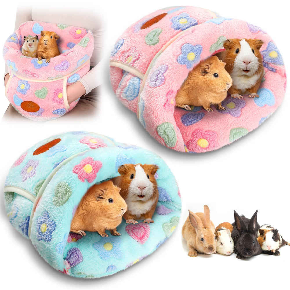 Wenqik guinea pig hideout in green provides a cozy warm retreat for small pets