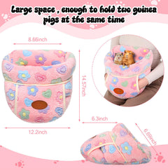 Wenqik guinea pig hideout in pink offers soft comfort and a stylish look