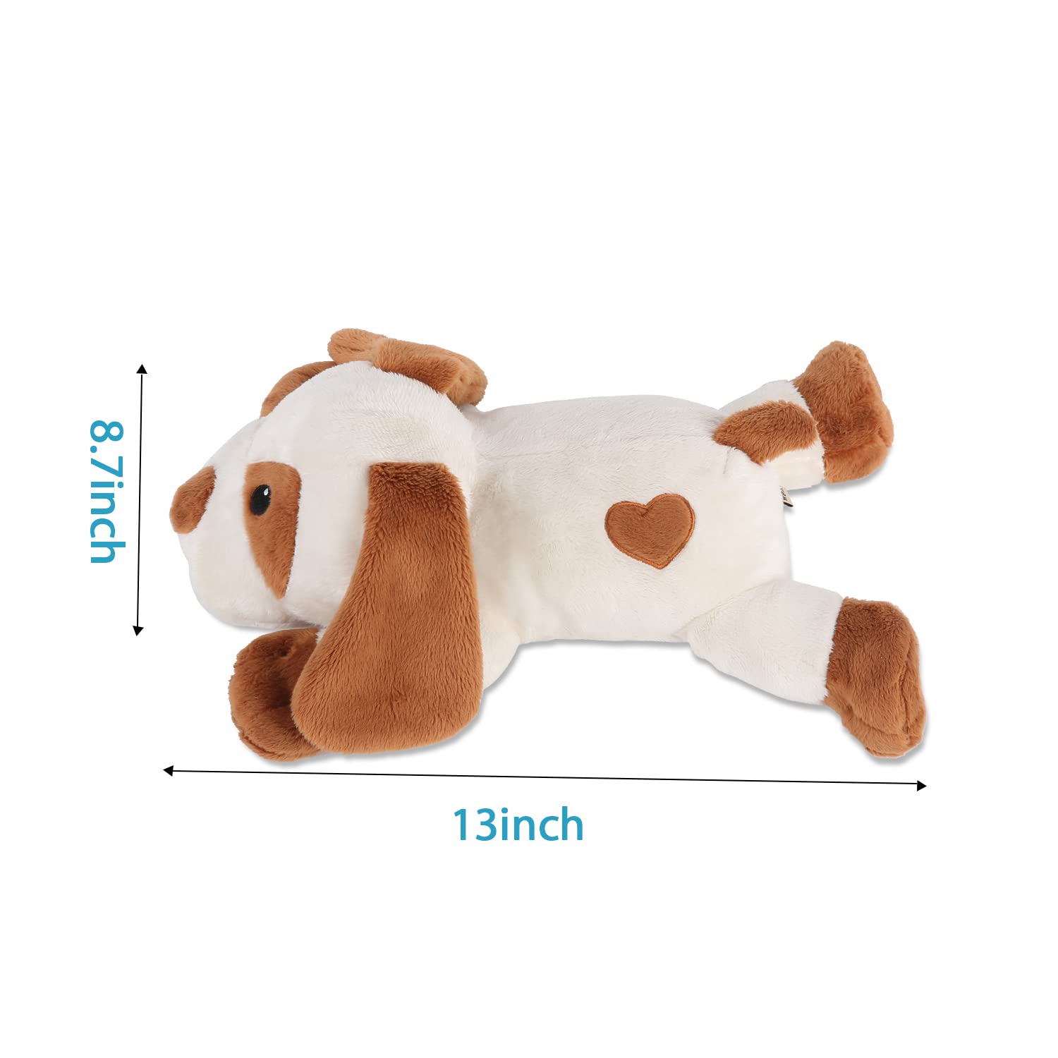 WEOK heartbeat dog toy with battery access for quick startup.