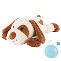 WEOK heartbeat dog toy plush closeup showing comforting design for anxious puppies.