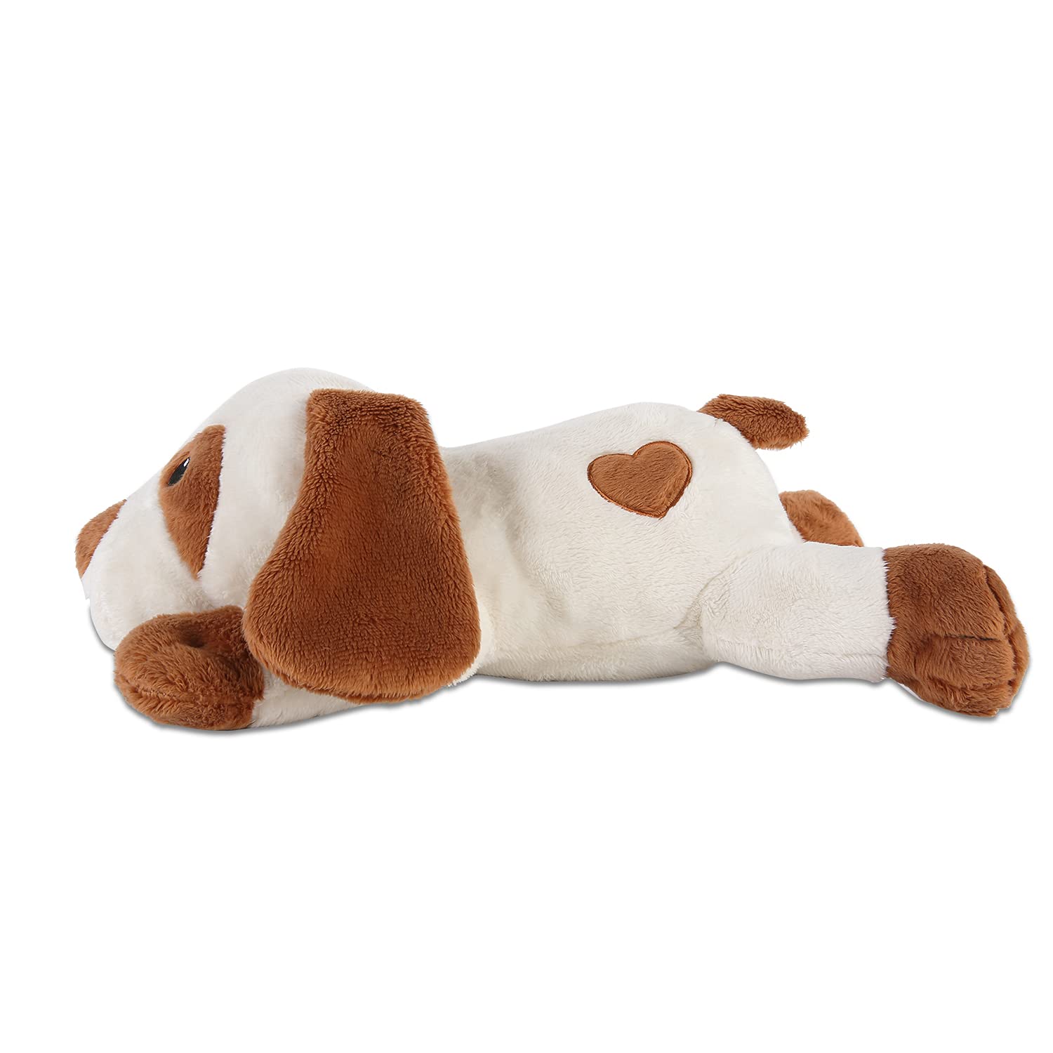 WEOK heartbeat dog toy with puppy ears invites cuddles and soothing comfort.