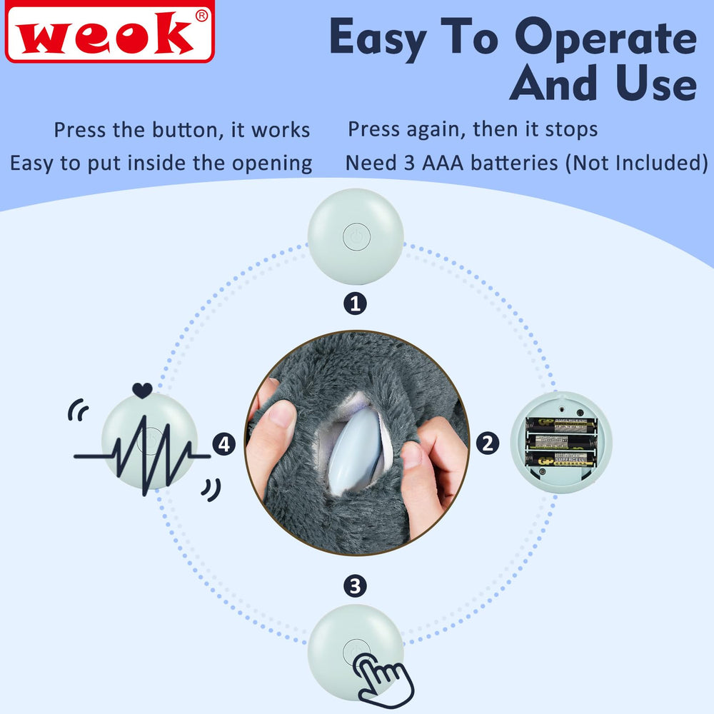 WEOK durable, machine-washable design keeps the toy clean between adventures.