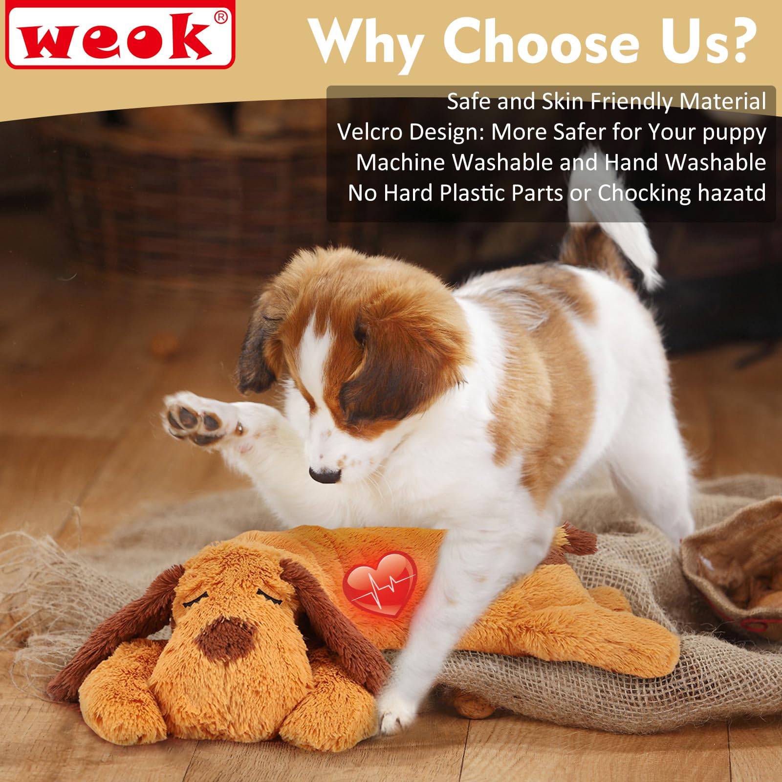 WEOK heartbeat plush toy soft-plush invites cozy cuddles and comfort