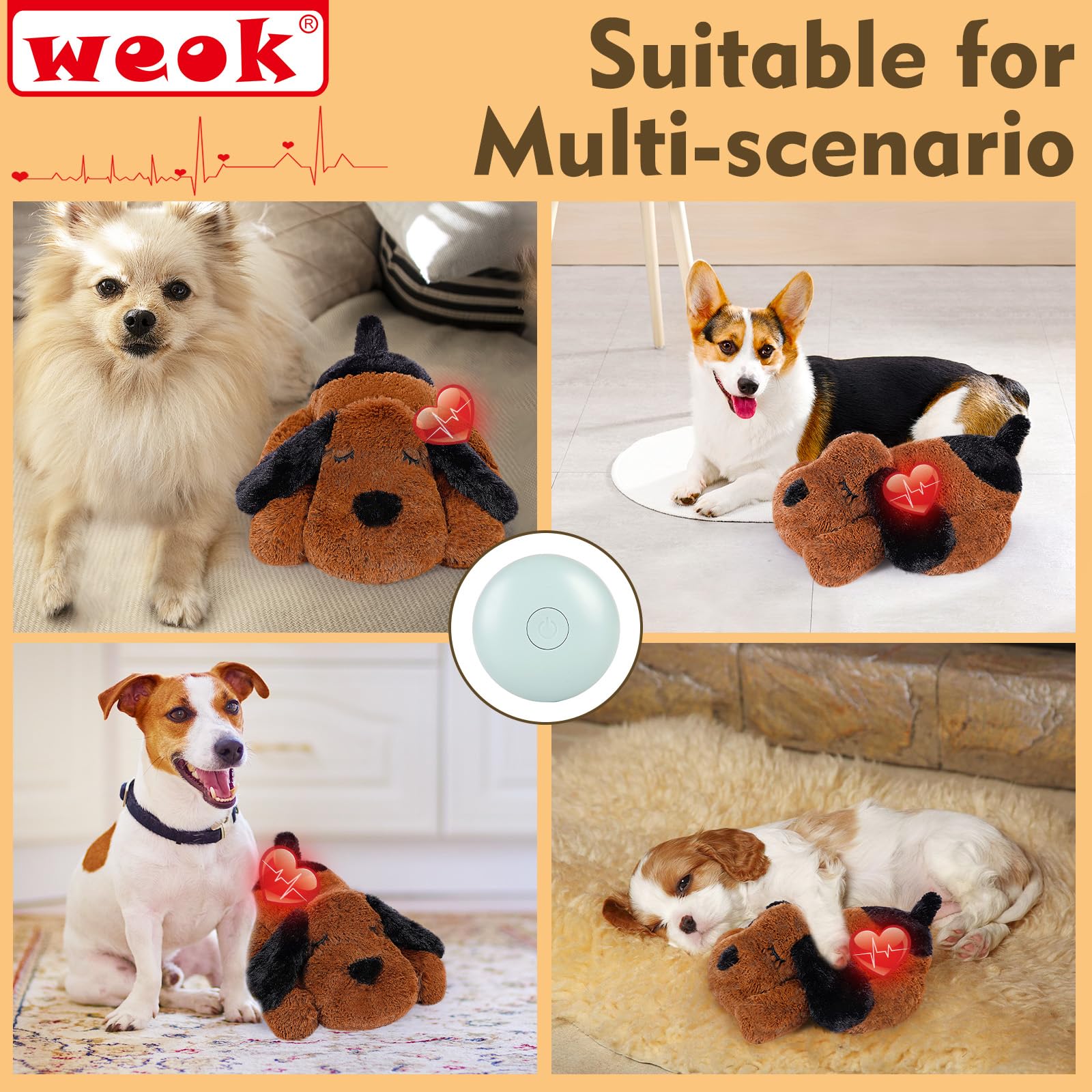 WEOK Heartbeat Puppy heartbeat module powered by batteries for real pulse