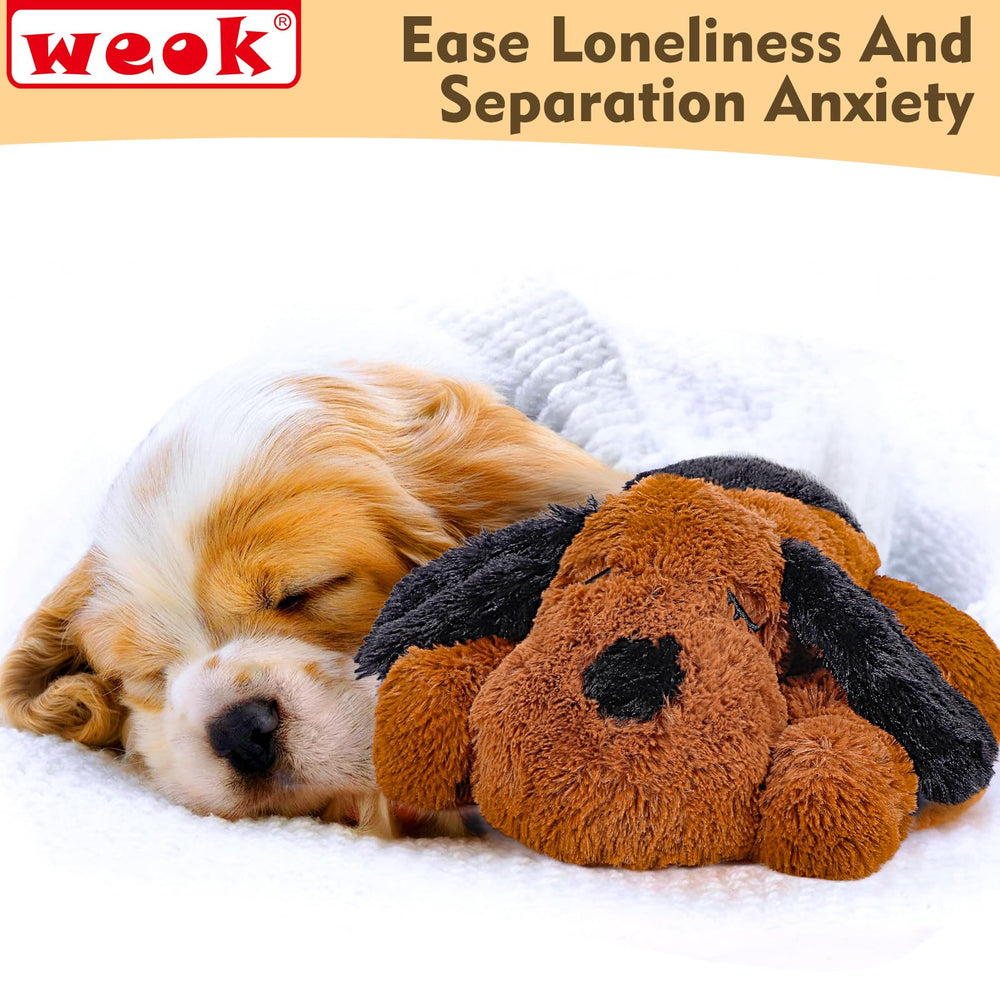 WEOK Heartbeat Puppy used in crate training to reduce whining and promote calm behavior