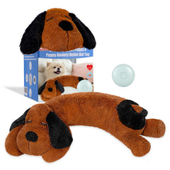 WEOK heartbeat puppy toy comfort shows a soft, calming presence for anxious puppies.