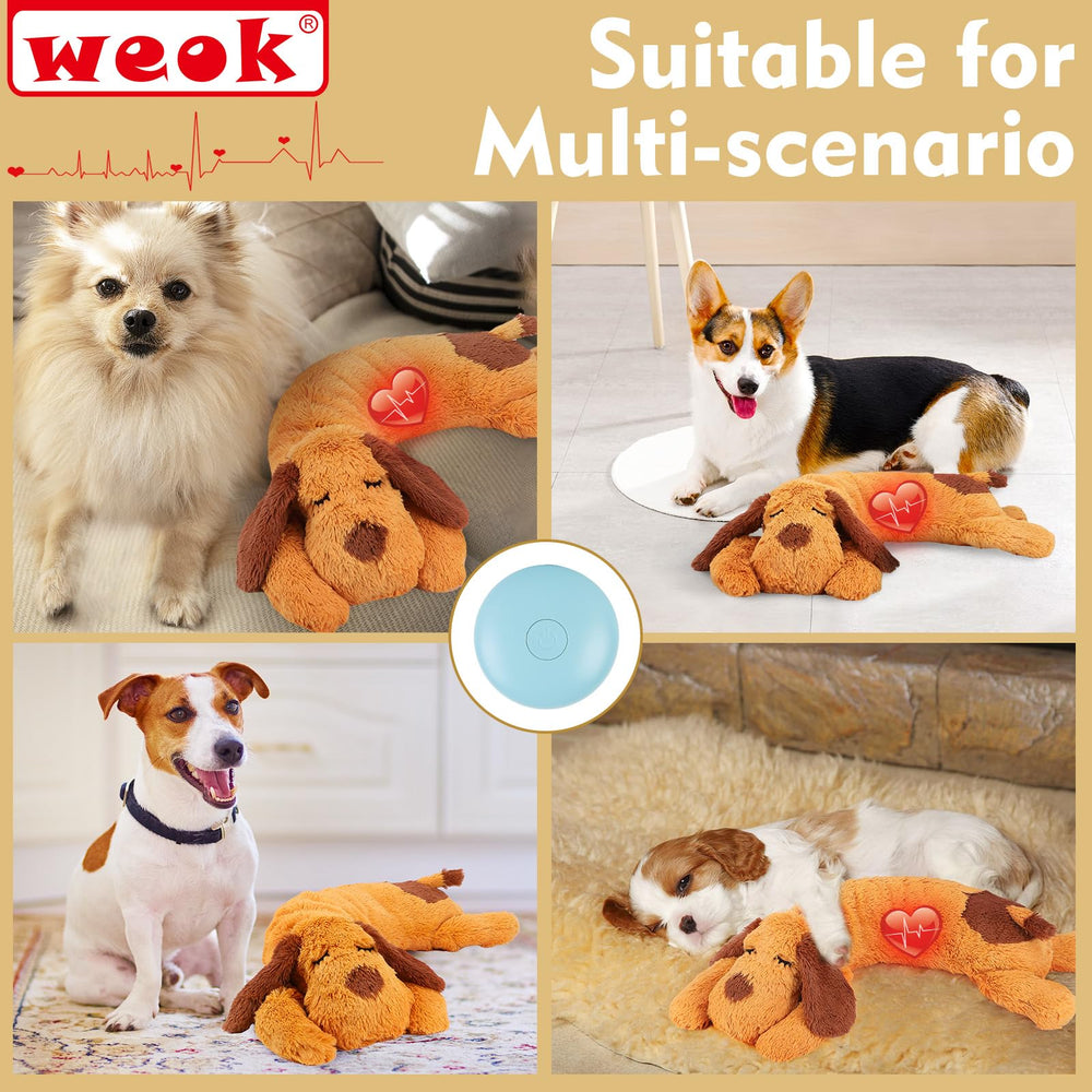 WEOK heartbeat puppy toy crate-training pulse helps quiet crate transitions