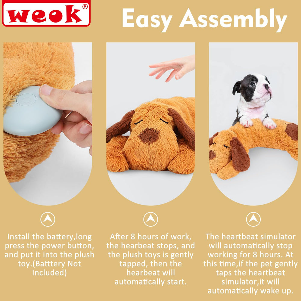 WEOK heartbeat toy bedside companion for calm night settling
