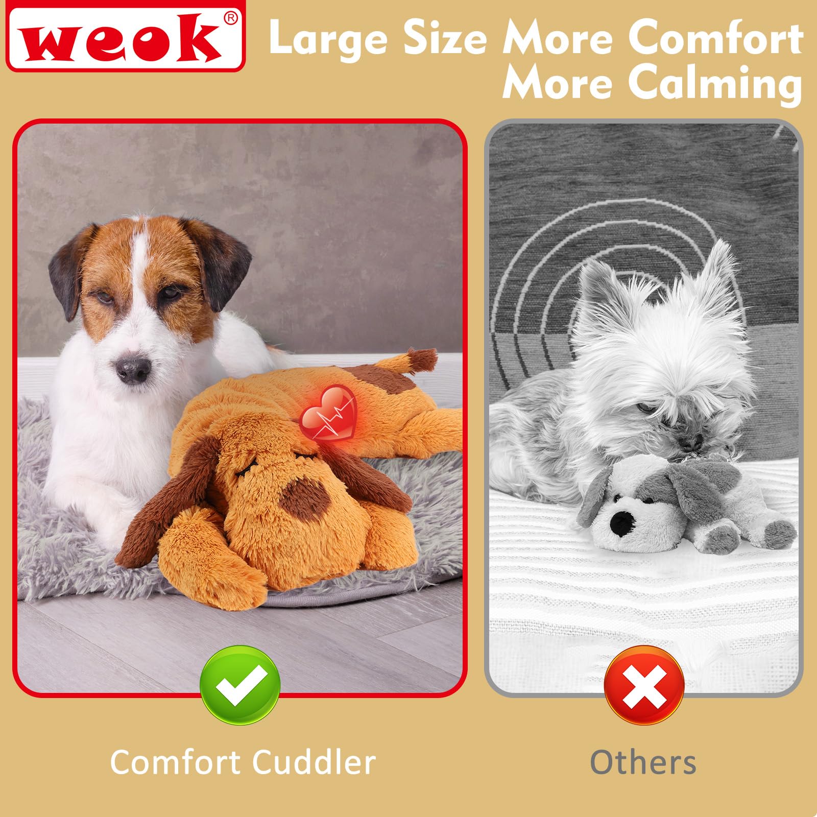 WEOK heartbeat toy separation-relief provides soothing presence when apart
