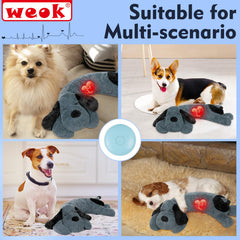 WEOK heartbeat toy with plush companion supports sleep after play and in kennels.