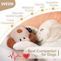 WEOK Puppy Heartbeat Toy battery compartment area for quick setup.