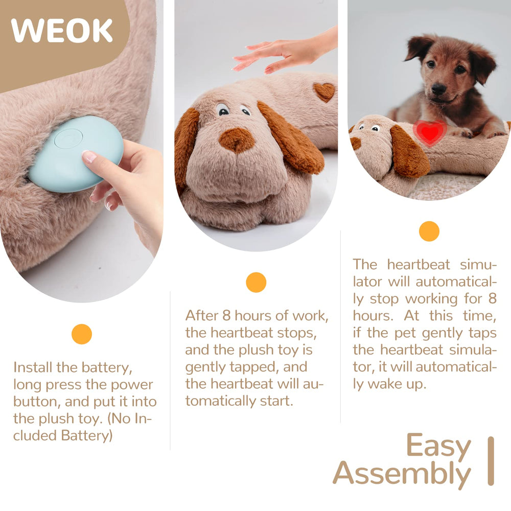 WEOK Puppy Heartbeat Toy care and cleaning guide for long-lasting use.