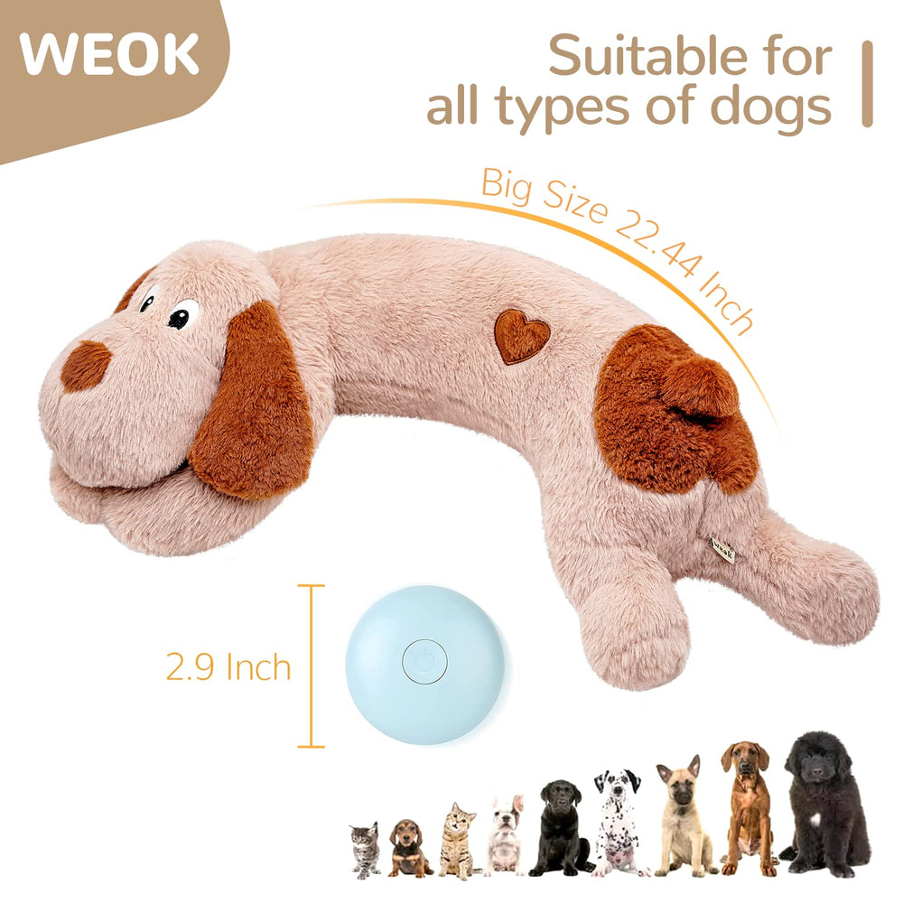 WEOK Puppy Heartbeat Toy heartbeat module creates a reassuring pulsing rhythm.