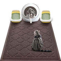 WePet XXL cat litter box mat 47x36 protects floors and reduces cleanup.