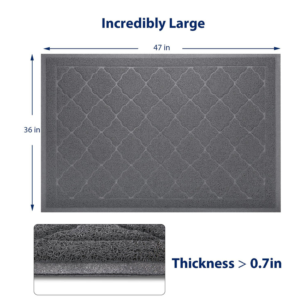 WePet mat deep grooves and mesh for effective litter containment