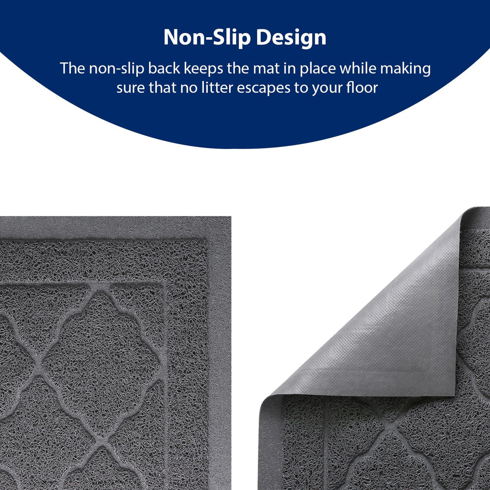 WePet mat non-slip back stays in place on smooth floors