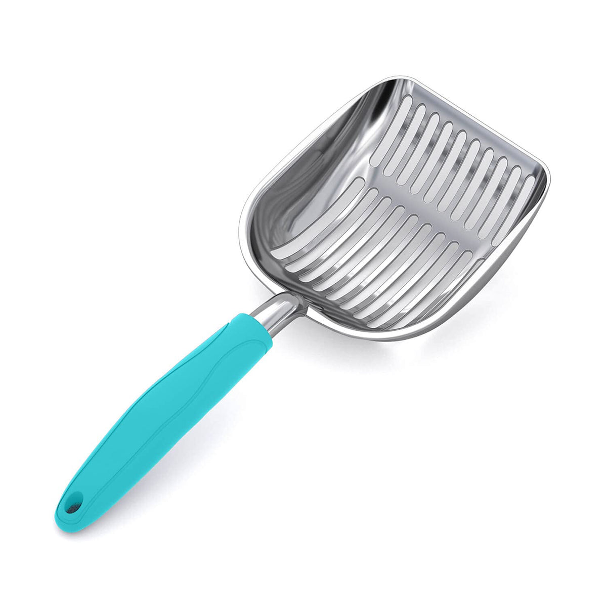 WePet cat litter scoop with aluminum alloy for smooth, easy cleanup.