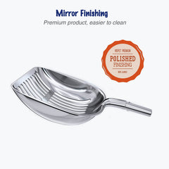 WePet litter scoop features a deep shovel sifter to reach corners efficiently.