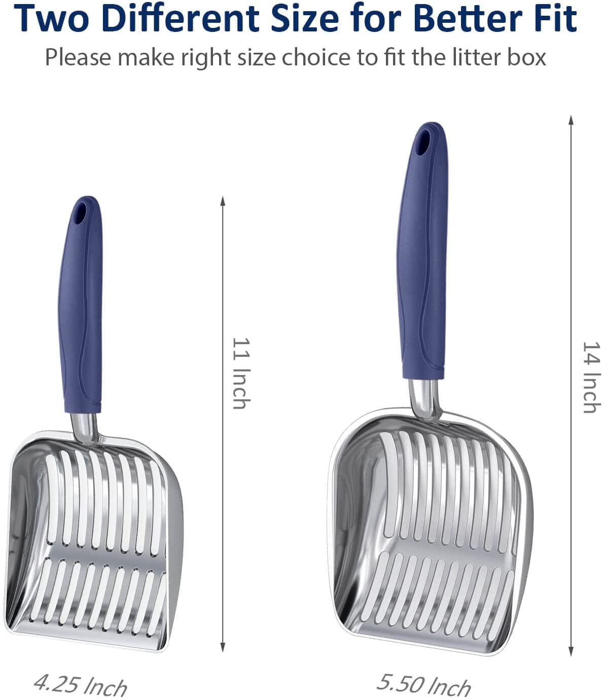 WePet sifter design separates clean litter from clumps for quick scooping.