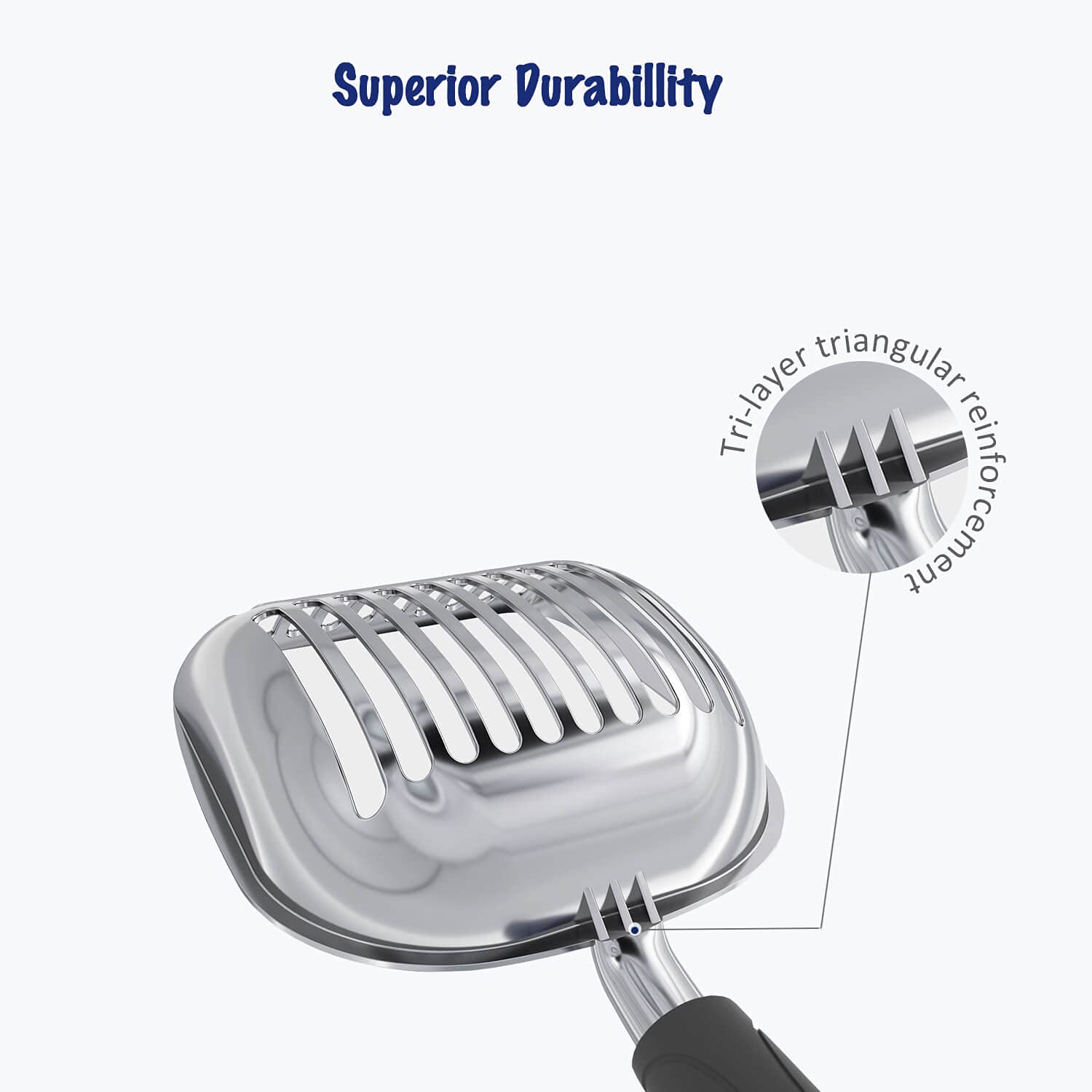 WePet long-handle litter scooper keeps you clean during scooping