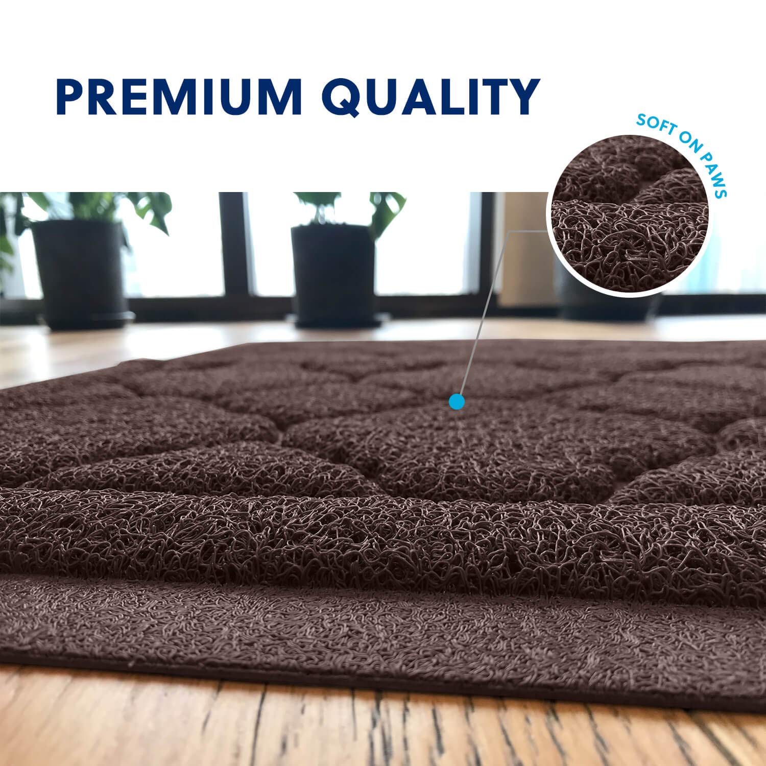 WePet phthalate-free vinyl material is gentle on paws.