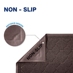 WePet urine-resistant vinyl mat guards floors against moisture and spills.