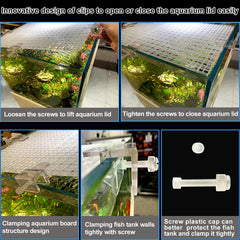 Weramics aquarium-cover-board-kit 11-6inch-square enables adjustable lid layouts.