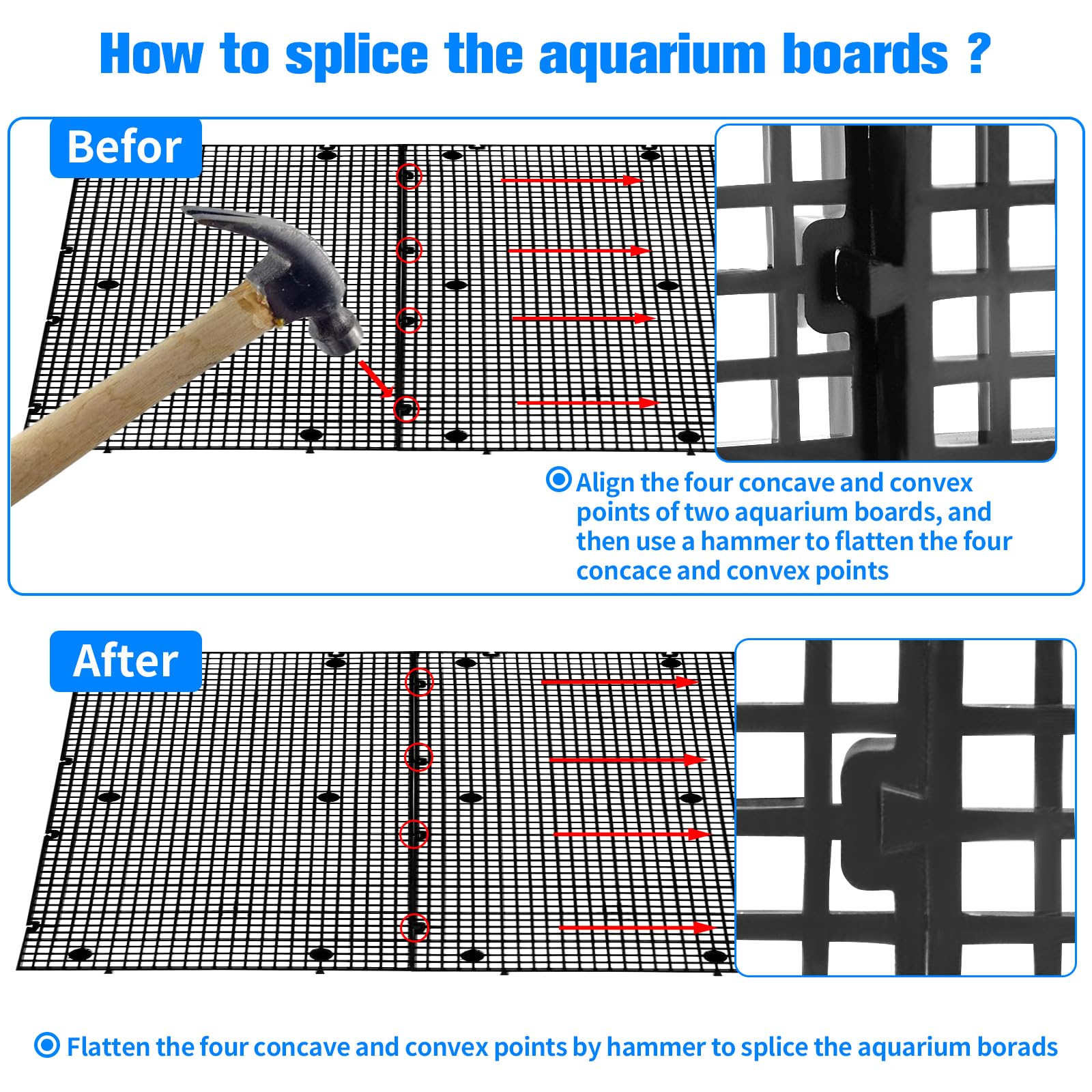 Weramics cut-to-fit divider board adjusted to tank shape