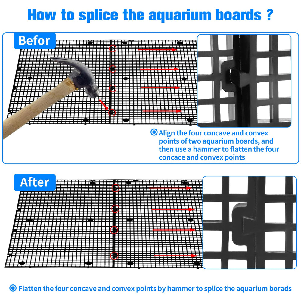 Weramics cut-to-fit divider board adjusted to tank shape