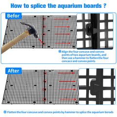 Weramics cut-to-fit divider board adjusted to tank shape