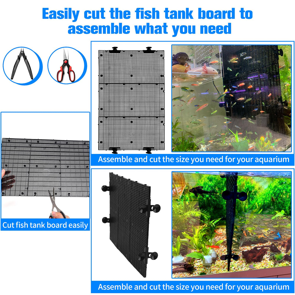 Weramics DIY divider boards assembled for a customized tank layout