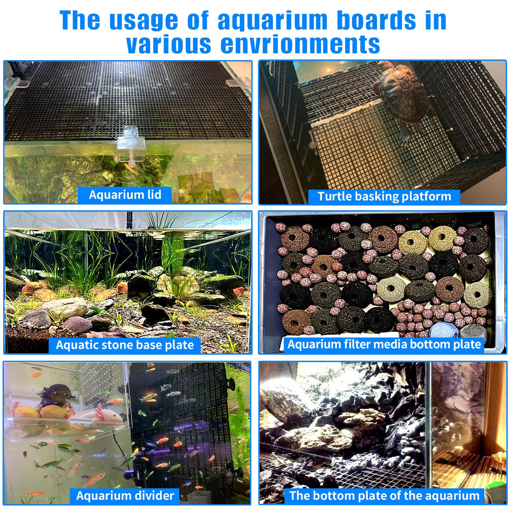 Weramics multi-use aquarium board used as lid, base, or egg-crate