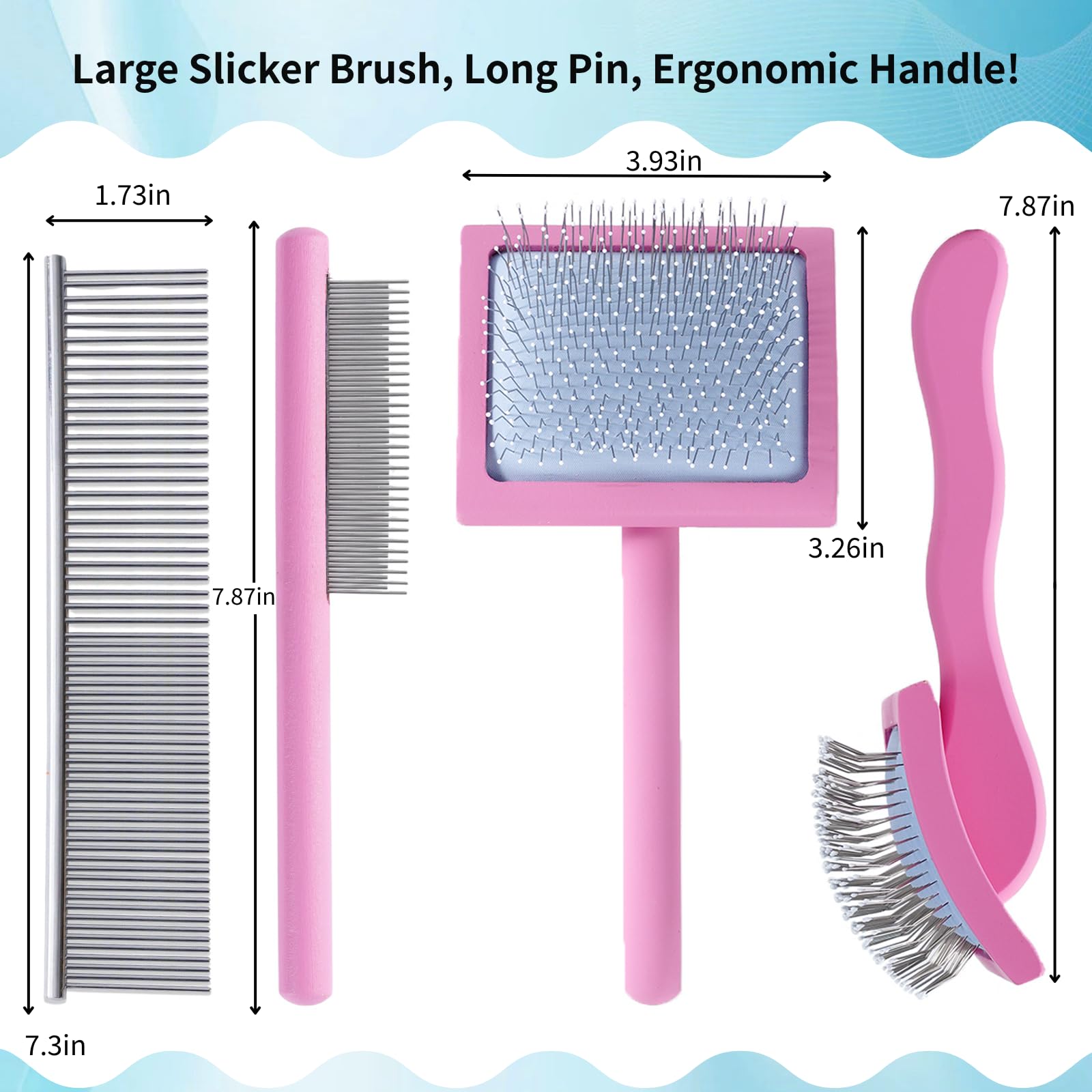 Werduoland ergonomic wooden handle offers comfortable grooming sessions.