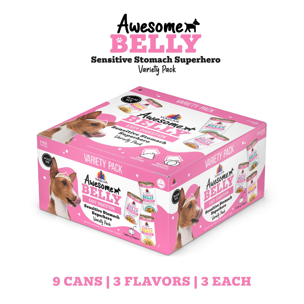 Weruva Awesome Belly serving bowl highlights easy feeding and appetizing aroma.