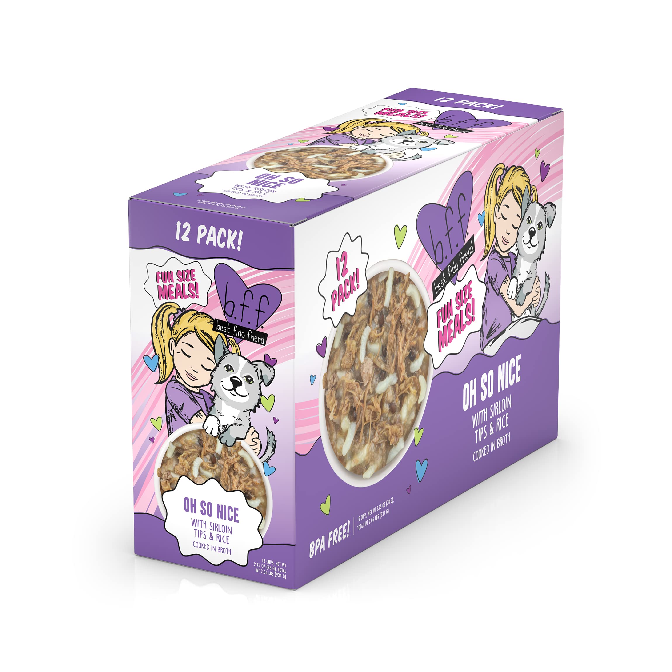 Weruva B.F.F. Fun Size Meals pack of 12 cups for easy daily servings